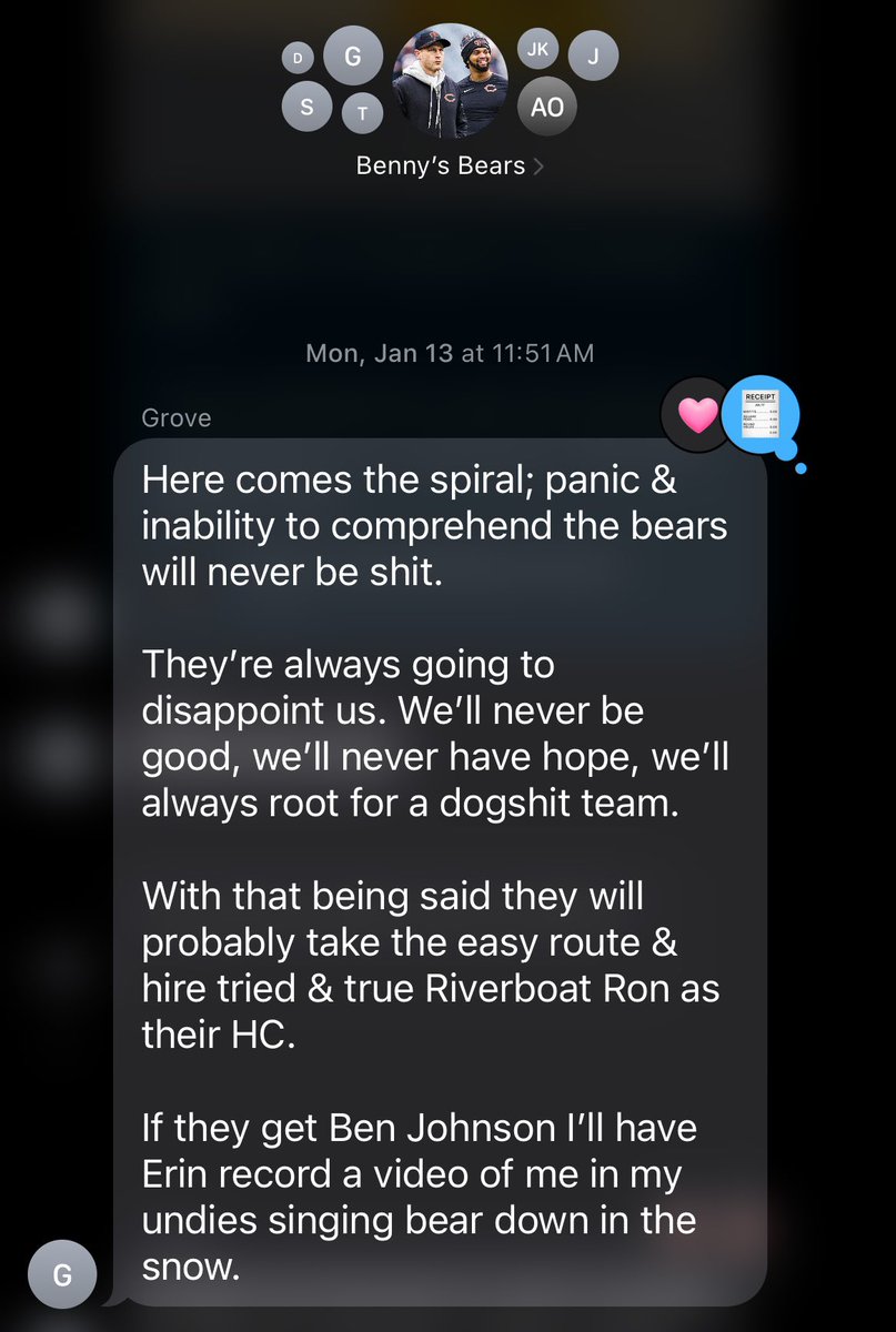 SlooperPooper's tweet photo. @BarstoolBigCat my friend @GroveCon from our group chat is trying to flake out of this. Please apply pressure for us. https://t.co/VQ3mKHIe5w