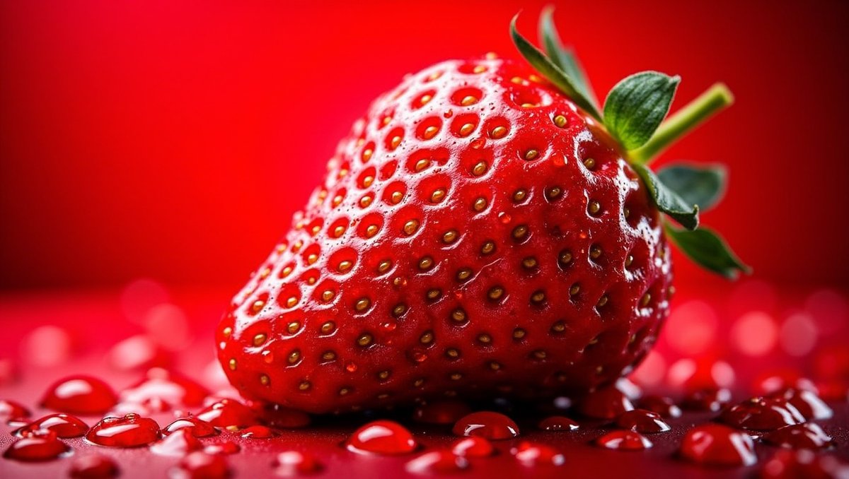 UncomfortLogic's tweet photo. #ai #aiArt #aiArtWork #strawberry #foodphotography #ultrahighresolution #redbackground #closeup #delicious #fruit https://t.co/fvvzAmNBc7