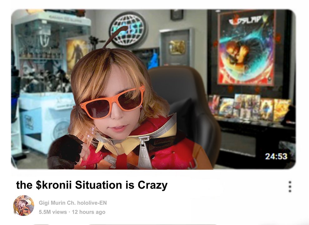 Bananahpeelowo's tweet image. Bro $Kronii situation is WILD
New YT vid 👇👇
……
(I love this Gigi artwork so much pls go love their post like craaazy by @WaffuWaf 🧡🙏) #rkggk #kronii