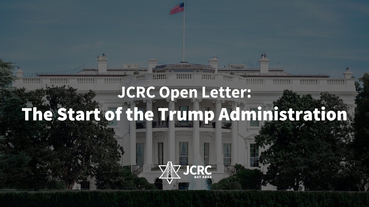 JCRC sent out an open letter today addressing the start of the Trump administration and outlining our approach to pursuing Jewish safety and values:

Yesterday, President Donald Trump was sworn into office at a deeply tumultuous moment for our Bay Area Jewish community,