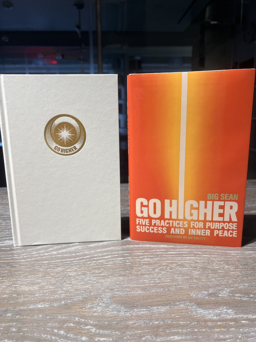 BigSean's tweet photo. My first book, Go Higher, is out now in local bookstores and online! I also narrated the audiobook myself 🤲🏾.
 I hope it helps you find a mind-set to navigate through ups n downs and strategize to help you get to whatever it is you are searching for. It’s a book of faith, stories n practices to motivate and take care of yourself 🌍