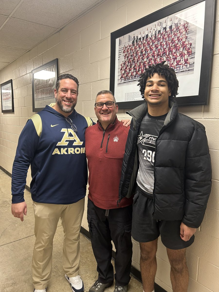 Thank you to <a href="/Coach_J_Rod/">Joel Rodriguez</a> for coming to see our players this afternoon. Congratulations to Cam Davis, Preston Lunsford, and Roy Price on earning offers from <a href="/ZipsFB/">Akron Football</a>