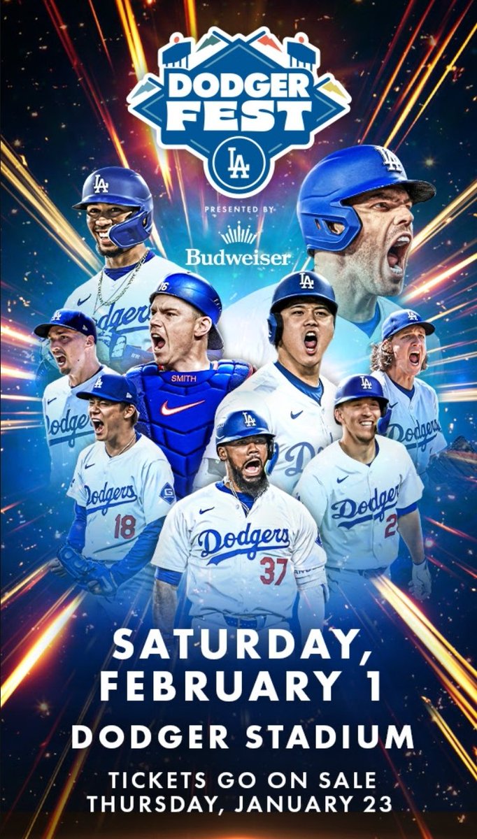 Saturday, February 1 at Dodger Stadium

10:00am - Auto Gates

11:00am - 3:00pm - Stadium gates, Games, Concessions &amp; VIP Experiences

Tickets go on sale to the public on Thursday, January 23, 2025 at 10:00am PT

Presales will begin on Wednesday, January 22, 2025