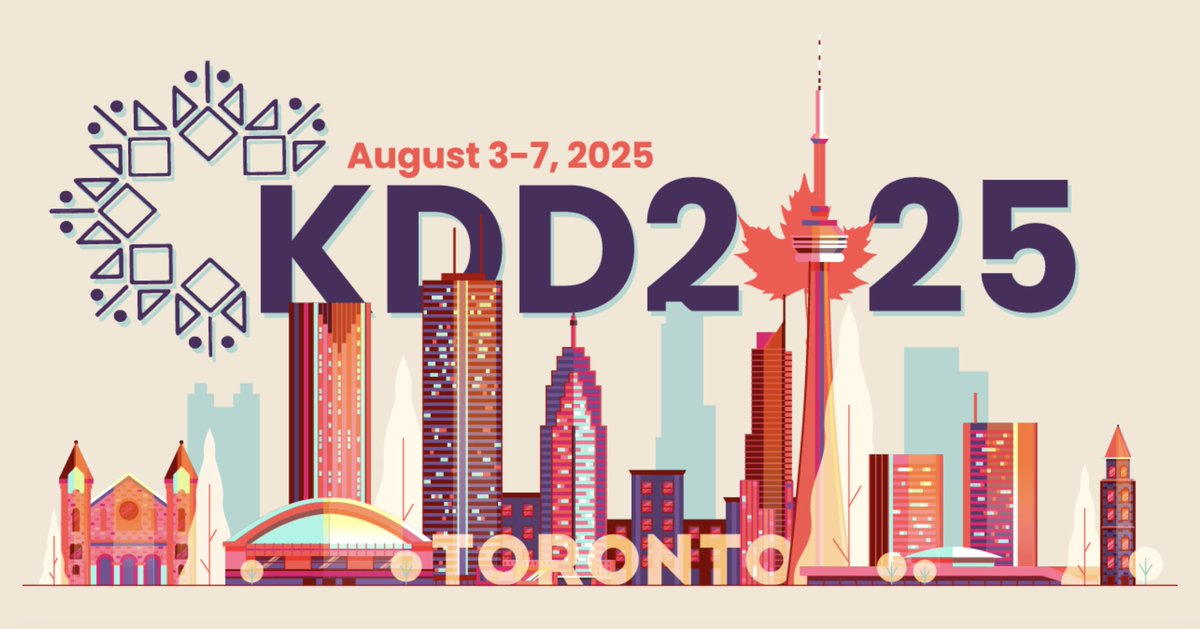 KDD 2025 registration is open! This year, KDD will be held in Toronto, Canada and will take place August 3rd through 7th 2025.
Please visit kdd2025.kdd.org/registration/ to register now!
For more information about KDD 2025, please visit: kdd2025.kdd.org