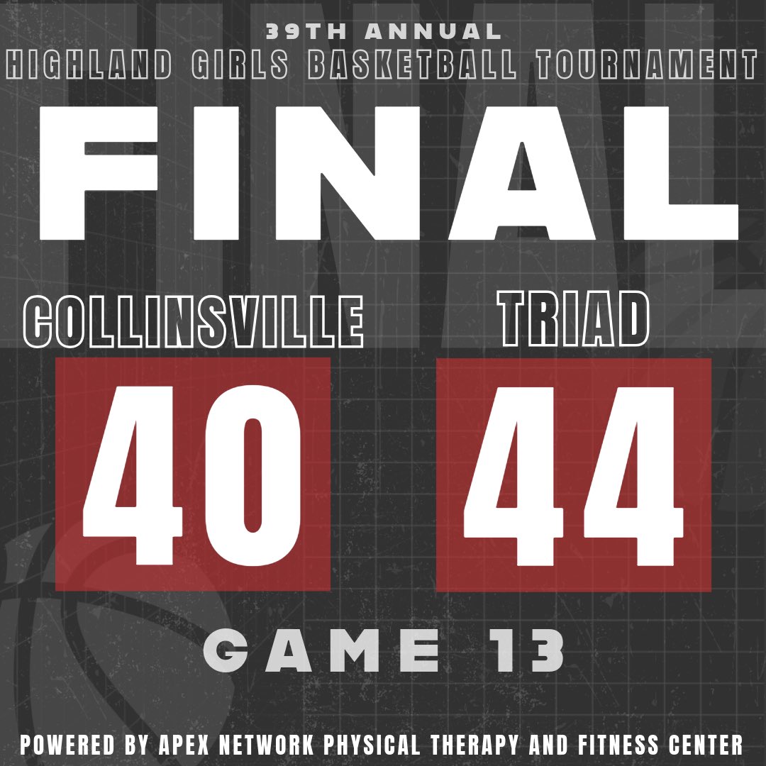 Highland Apex Physical Therapy and Fitness Center Girls Basketball Tournament Game 13 final