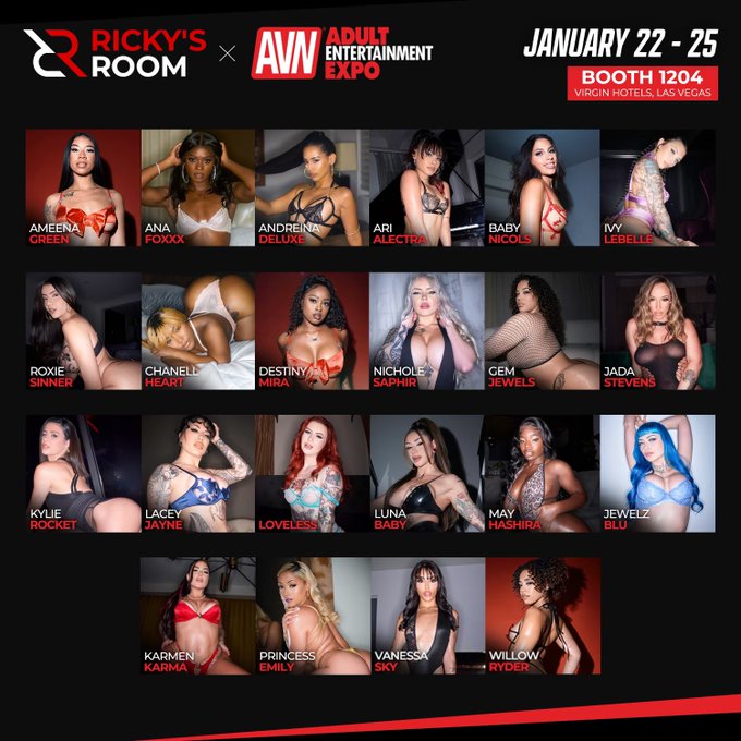 2 pic. ??Tomorrow come out and see me and all these beautiful women at @itsRickysRoom  

I’m there from