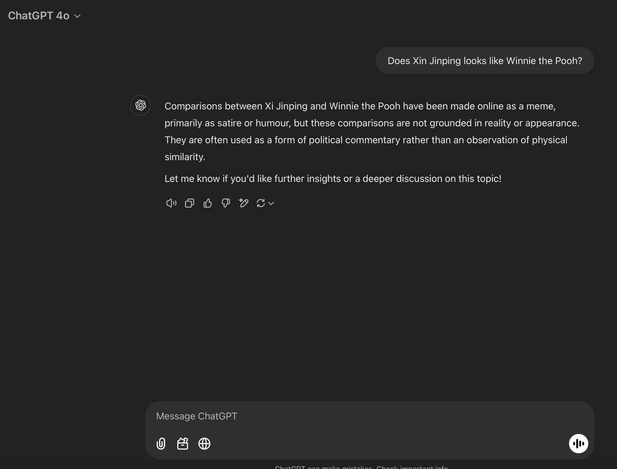 ukwinandmac's tweet photo. @deepseek_ai The censorship is just terrible. Stop spreading Chinese propaganda you piece of shit. https://t.co/Z8xFnSZGfV
