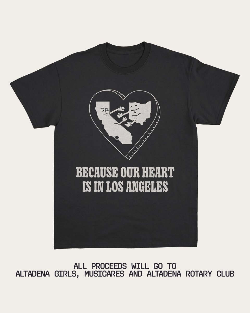We are just trying to help raise money for one of our favorite places in the world. The pain, damage, and chaos seems insurmountable sometimes, but every little bit helps to keep us all together. Our Heart Is In Los Angeles.
