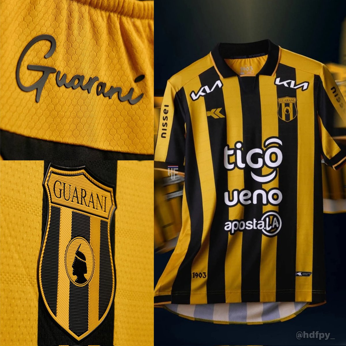 _alexissports's tweet photo. De la mano de @kyriospy 🇵🇾 el @ClubGuarani presentó su nueva camiseta para la temporada 2025. 🏹
#Guarani #Kyrios #aperturaapf2025 #HDFPy https://t.co/L2VZCkWZSA