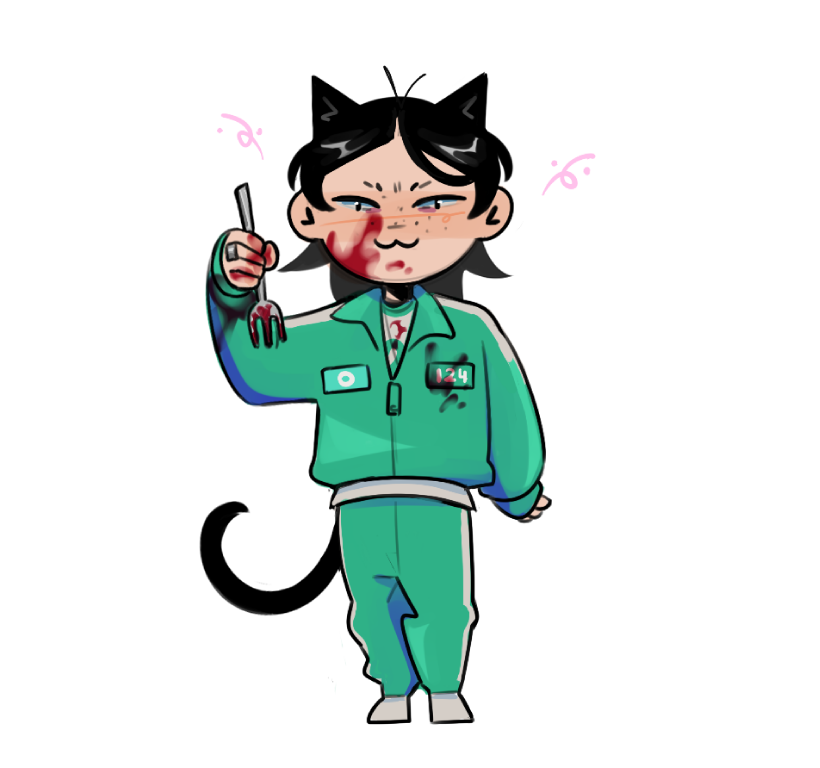 _cbwai's tweet photo. wow that's a good kitty ^ ^

#SquidGame2 https://t.co/R04NgUx6Ig