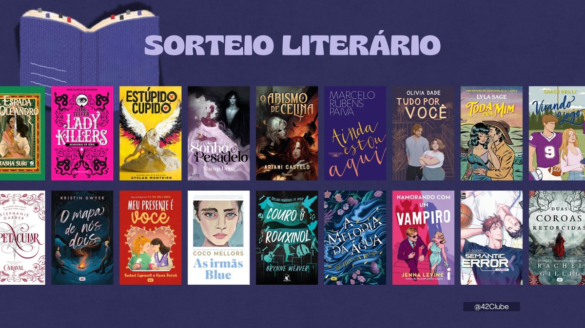 42Clube's tweet image. ✨ Sorteio Literário✨

🏆 Prêmio: 1 livro da seleção ou de valor semelhante ou R$50 no pix!

📌 Regras:
  📍 Seguir @42Clube
  📍 Dar RT aqui e prontinho!

🗓 ENCERRA 31/01: Já sabem o que vão querer?? Boa sorte a todos!