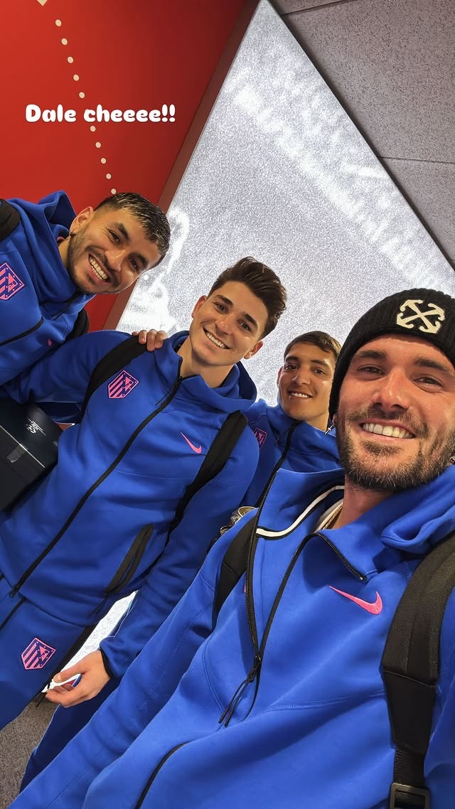 COLCHONEROS Y CAMPEONES DEL MUNDO: Rodri De Paul, Angelito Correa, Nahuel Molina y el héroe Julián Álvarez felices tras la victoria 2-1 de Atleti ante Bayer Leverkusen en la fecha 7 de la Fase Liga de la #CHAMPIONSxESPN.