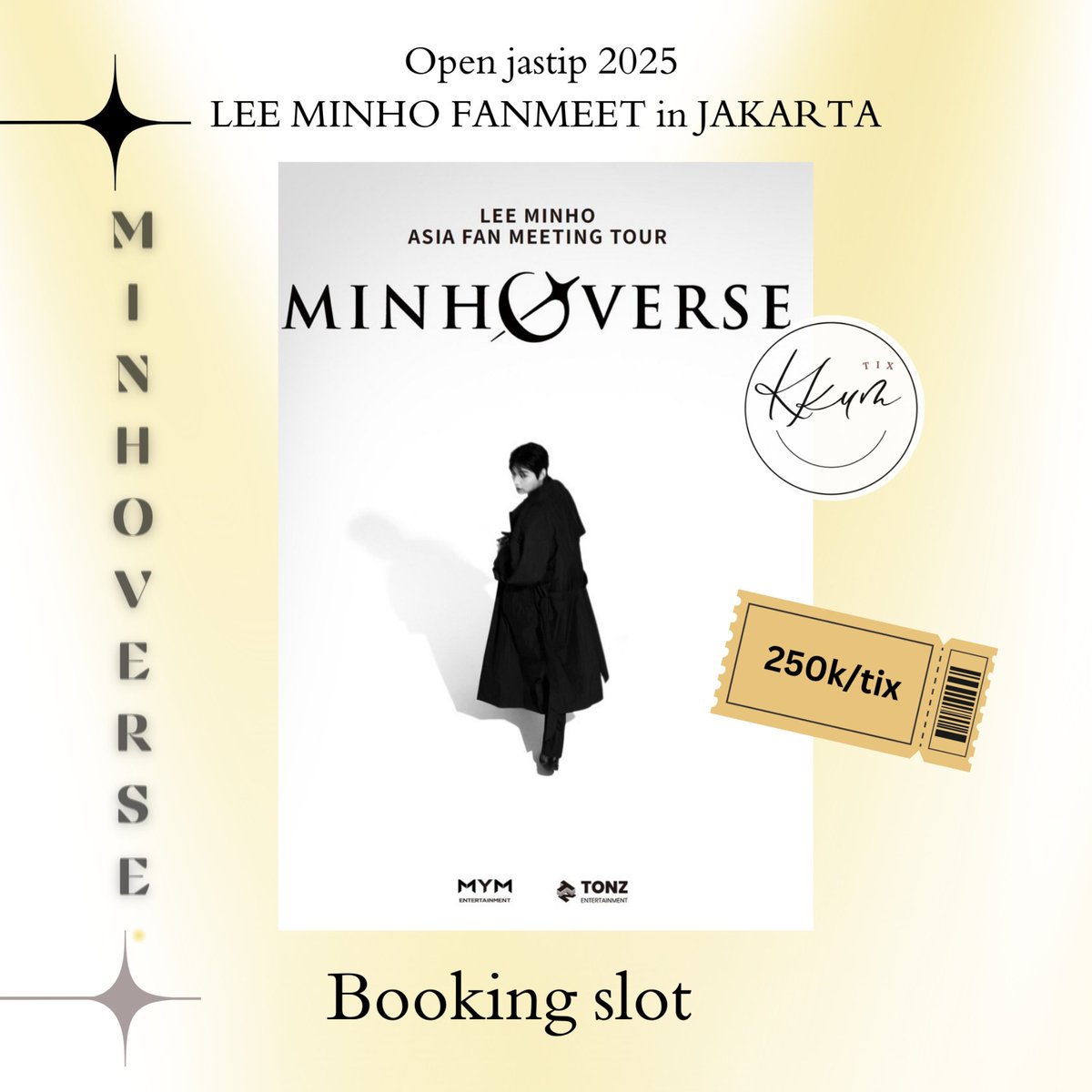 simpatilhc's tweet photo. OPEN JASTIP 2025 LEE MIN HO ASIA FAN MEETING <MINHOVERSE> in JAKARTA

📍trusted 100%
📍fee 250k/tix (diurus sampai tiket fisik)
📍Data pribadi | Self payment 
📍open for presale &amp; general sale 

t. jasa titip jasa war joki tiket jastip jaswar fanmeet lee minho
#LeeMinHo https://t.co/KCmNJ8MeUv