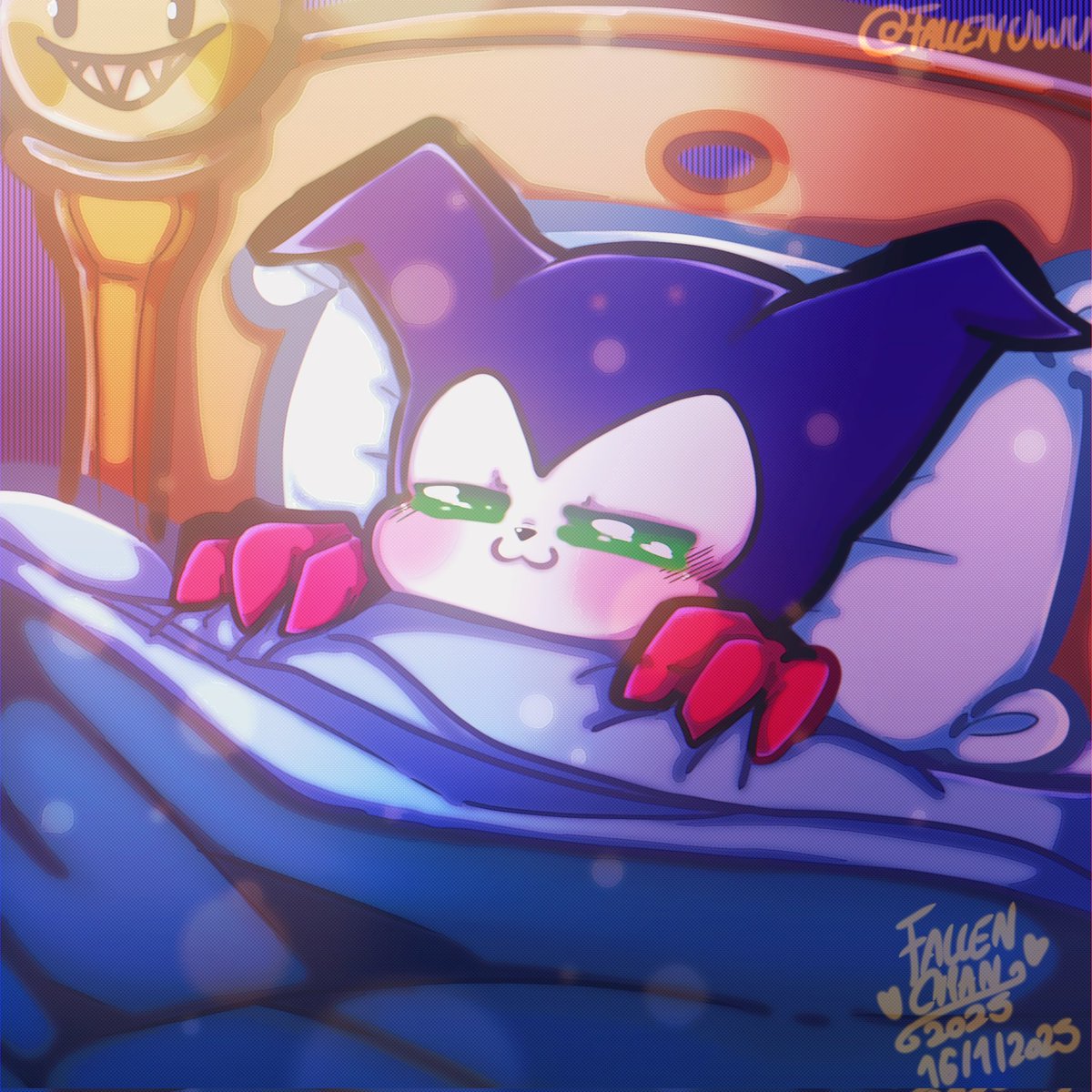 FallenUwu's tweet photo. The sleepy deepy💜
(Digimon fanart)
"What is this little demon dreaming about?"
#Impmon #Digimon #digimonfanart #DigimonImpmon #fanart #Fanarts #DigimonTamers #dibujodigital #dibujo https://t.co/a1OTj2KW0R