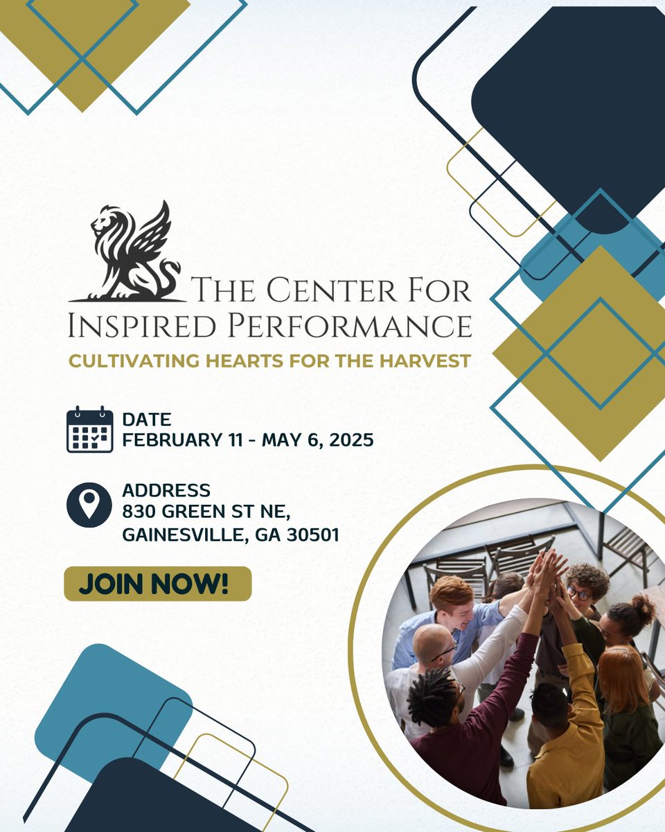 inspiredper's tweet image. Get ready to lead with purpose and make a Kingdom impact! Join us at The Center for Inspired Performance and step into the next chapter of your calling. There's more waiting for you!

#InspiredPerformance #FaithDrivenLeadership #KingdomImpact