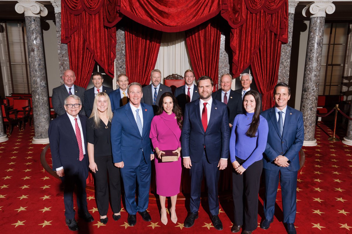 It was great to be with members of the Ohio Congressional Delegation for the swearing in of <a href="/SenJonHusted/">Senator Jon Husted</a> by the <a href="/VP/">Vice President JD Vance</a> as U.S. Senator for Ohio!