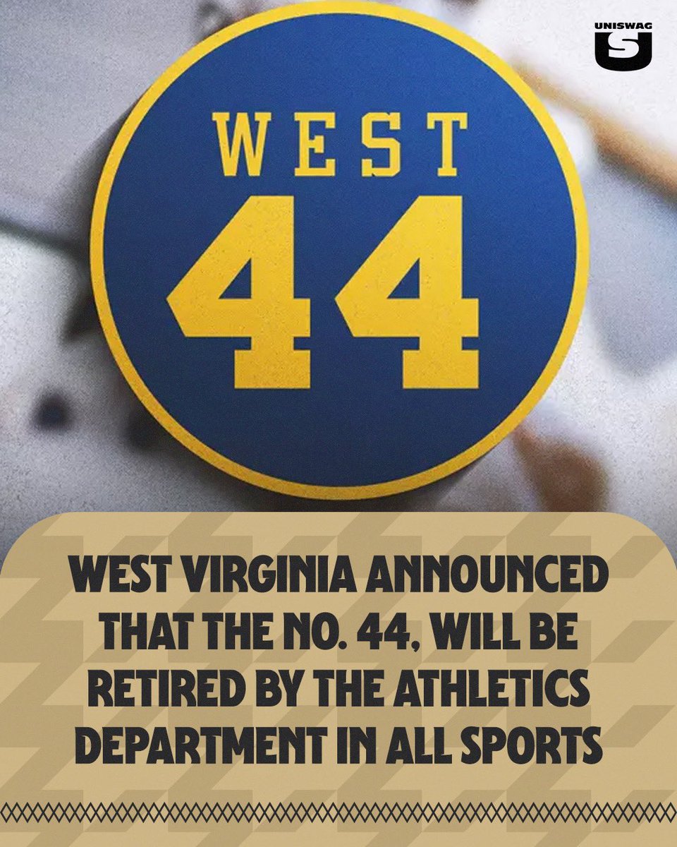 .<a href="/WVUSports/">WVU Sports</a> have officially retired #44

#uniswag