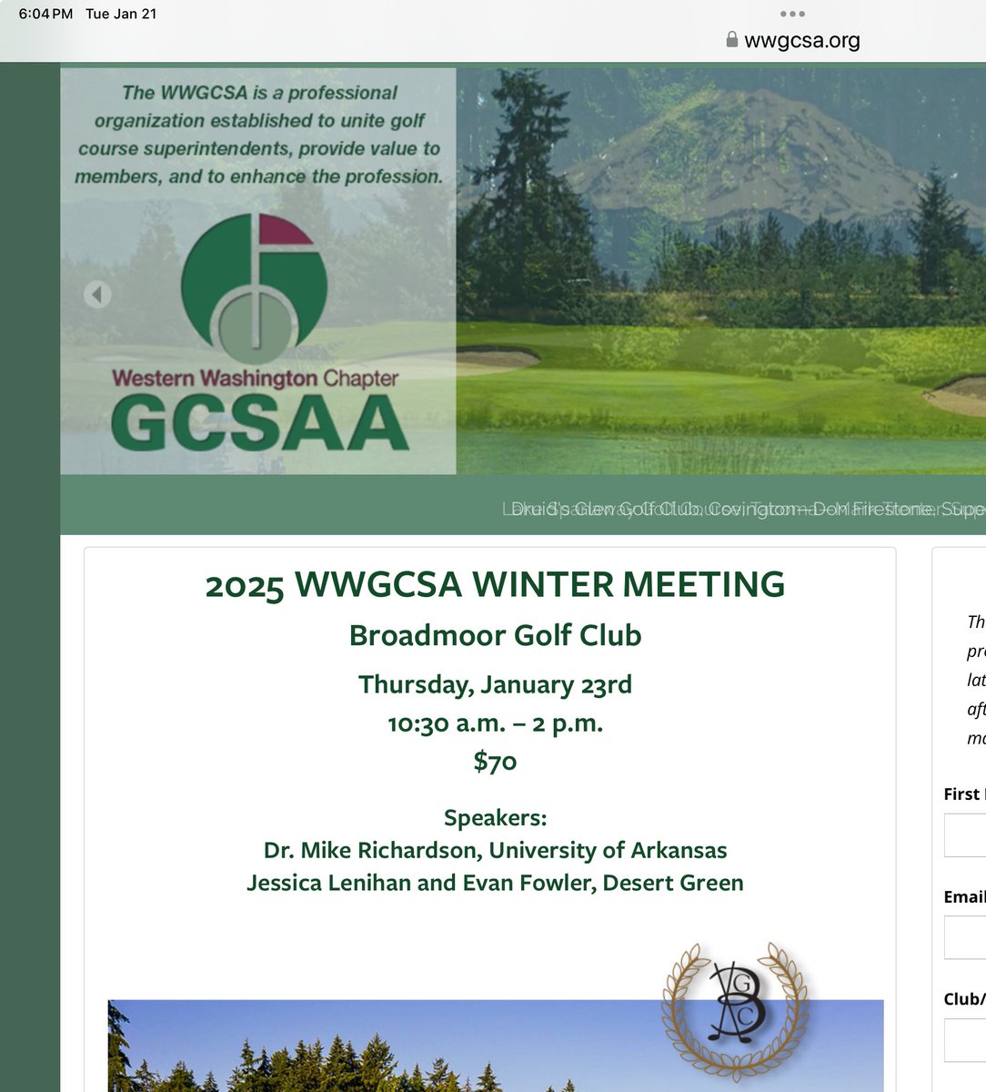 Looking forward to speaking at the <a href="/WWGCSA/">WWGCSA</a> meeting on Thursday!! If you didn’t know it already, I love the Pacific Northwest!! Not real happy to compete with <a href="/jklenihan5/">Jessica Lenihan</a> on the program…she is a stud!!