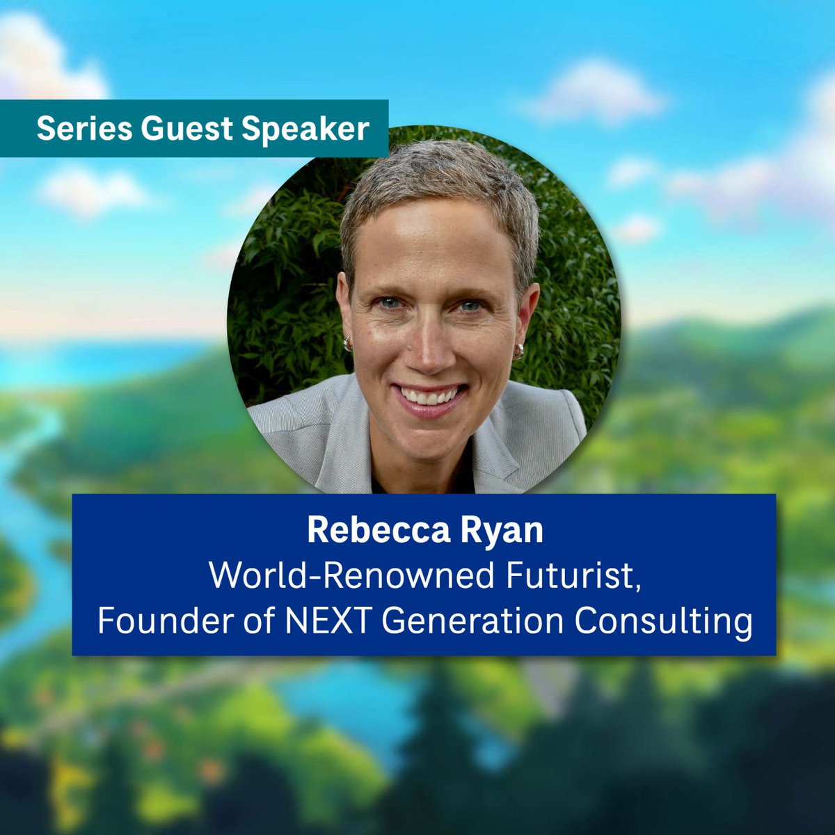 Join futurist Rebecca Ryan as she shares her insights into future trends  and challenges. Engage with our experts and explore the visionary ideas,  innovative thinking and solutions happening NOW at CDM Smith!, image size:1200x1200