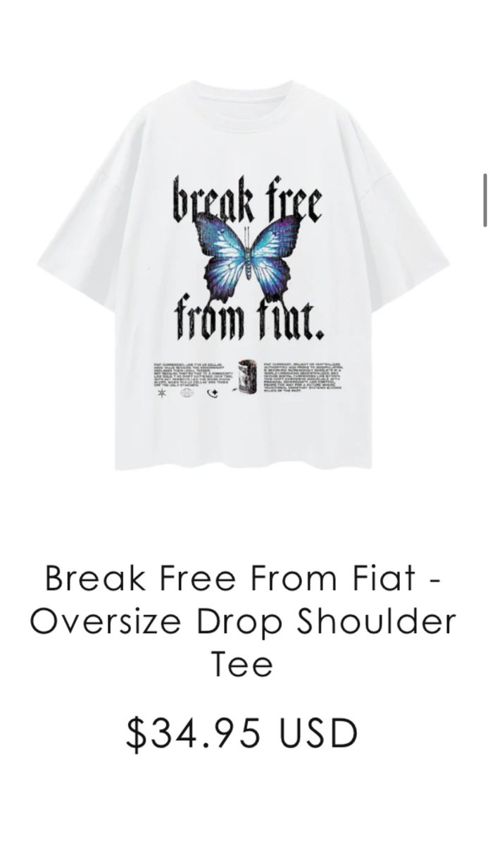 Break free from fiat - $34.95 USD 💀