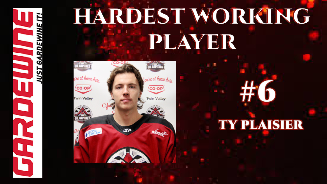 OilCapsHockey's tweet photo. Ty Plaisier is tonights Gardwine hardest working player! https://t.co/95NQLewvlg