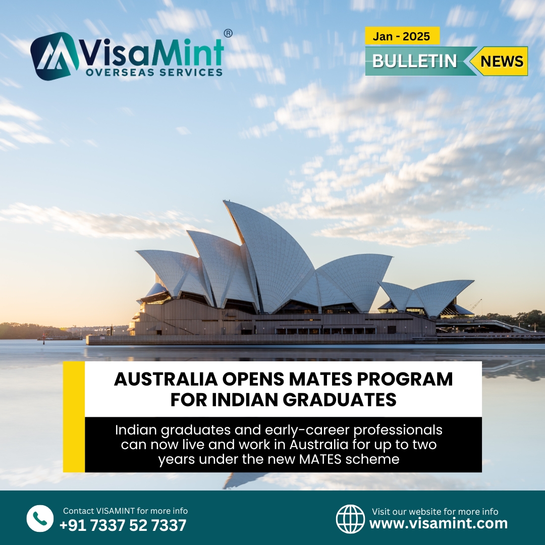 visamintglobal's tweet image. 🌏 Australia’s MATES Program is here!

Indian graduates &amp;amp; early-career pros can now live &amp;amp; work in Australia for 2 years. Gain global experience &amp;amp; contribute to key industries.

📩 Contact us to apply today!

#MATESProgram #WorkInAustralia #IndianGraduates #AustraliaVisa