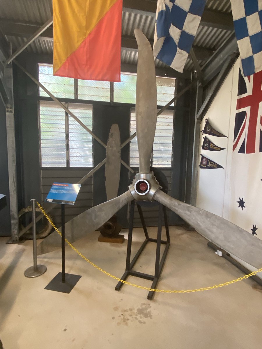 AlanWil51907824's tweet photo. A waltzing #Matilda , #Spitfire wing , #BrenCarrier & a #PBYCatalina propeller at the excellent #DarwinMilitaryMuseum @WeHaveWaysPod #wehavewayspod https://t.co/2vMBLHQLAR