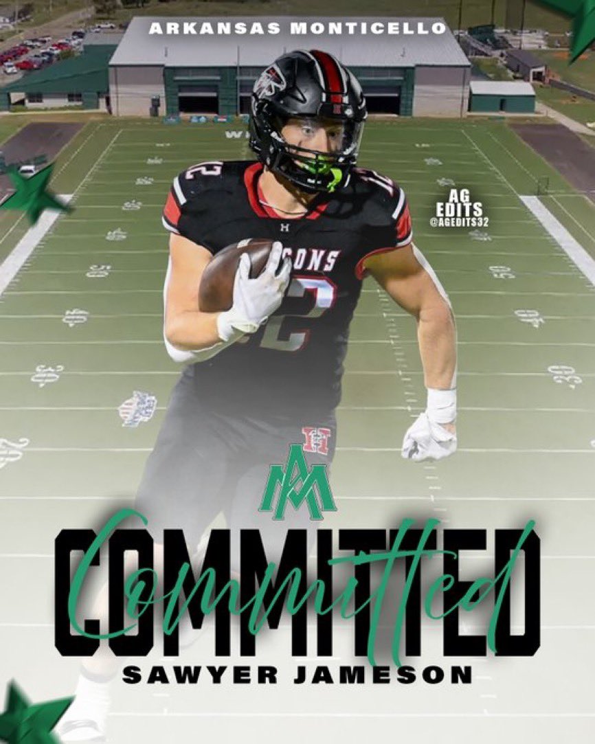 Sawyer Jameson (@sawyerjameson12) on Twitter photo #AGTG Extremely Blessed to announce my commitment to <a href="/WeevilFootball/">UAM Football</a> !!
<a href="/Coach_Torrain/">Walker Torrain</a> <a href="/CoachJoshQualls/">Josh Qualls</a> Very grateful for this opportunityโผ๏ธ
<a href="/Huffman_Falcons/">Huffman Falcon Football</a> |<a href="/JEBuchta07/">Joey Buchta</a> #AGTG Extremely Blessed to announce my commitment to <a href="/WeevilFootball/">UAM Football</a> !!
<a href="/Coach_Torrain/">Walker Torrain</a> <a href="/CoachJoshQualls/">Josh Qualls</a> Very grateful for this opportunityโผ๏ธ
<a href="/Huffman_Falcons/">Huffman Falcon Football</a> |<a href="/JEBuchta07/">Joey Buchta</a>