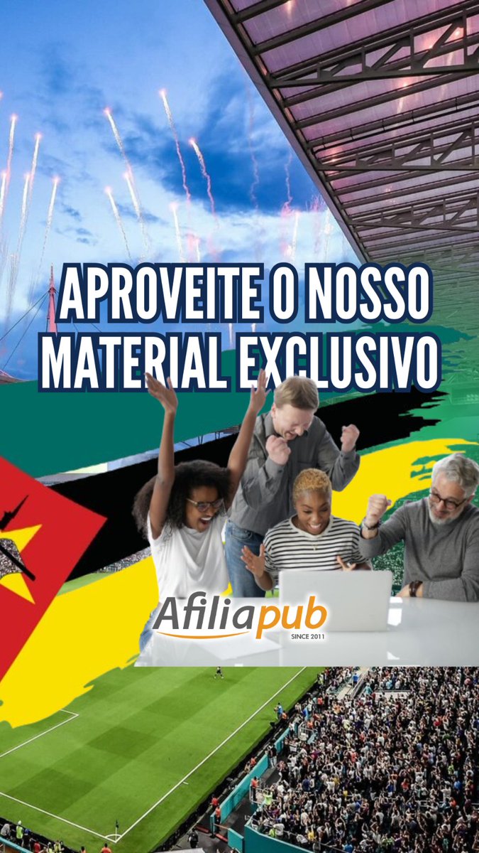 É de Moçambique 🇲🇿 e é apaixonado pelo mundo das apostas desportivas?
 🎰💸aproveite o nosso material promocional exclusivo:   
 banners, códigos e muito mais. 
visite o nosso site 💻💻💻afiliapub.com
