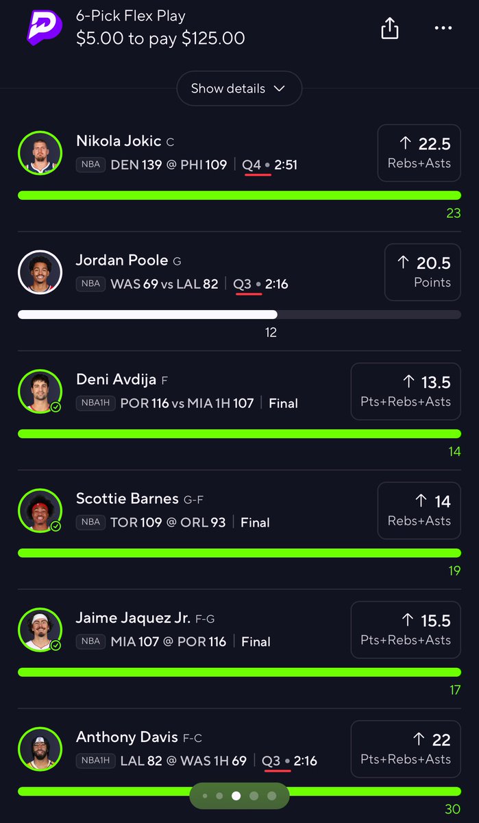 QuixoticLenz's tweet image. I can’t believe Jordan Poole is really tanking the 2H.

#PrizePicks 
#DCFamily