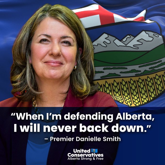 AlbertaGuru's tweet photo. Danielle Smith @ABDanielleSmith has a solid record of winning. She does not come to battle with knives. She comes with blonde streaks. https://t.co/oUqsUHigwb