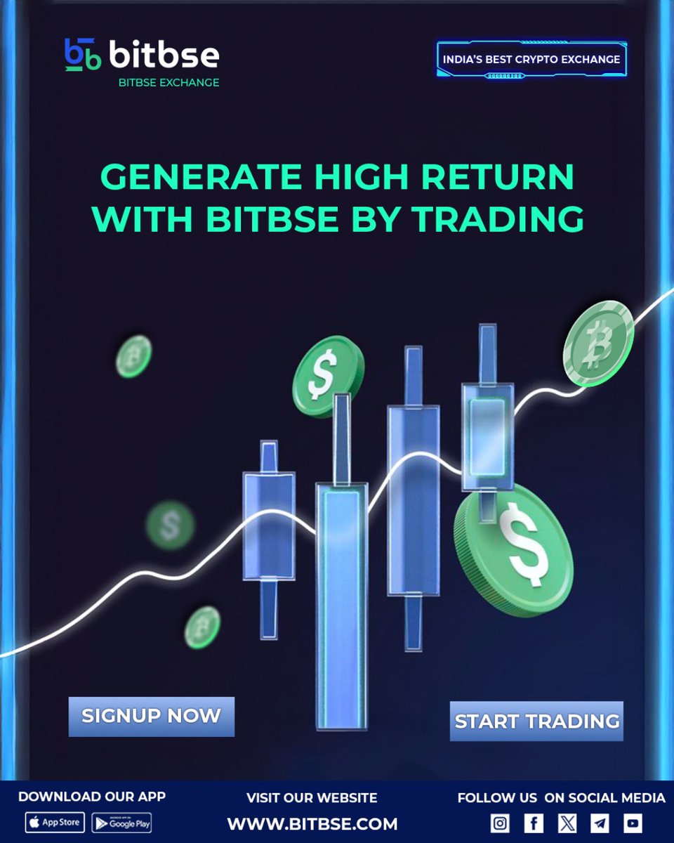 bitbse's tweet photo. Start trading with Bitbse and earn high returns! 📈💰
.
#Bitbse #CryptoTrading #HighReturns #InvestSmart #TradingSuccess #InvestNow #CryptoGrowth #SmartInvesting #FinancialFreedom
.
Disclaimer: Nothing on this page is financial advice, please do your own research! https://t.co/qS0ioAAyIm