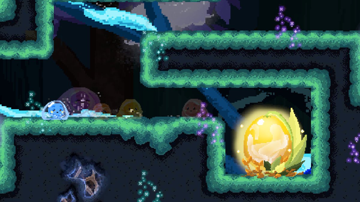 remora21corp's tweet photo. #Lore_SimPlaE
#W1_TheGreatestSlime
Timid and gentle, he’s often teased by friends and bursts into tears when startled. Yet, he treasures small wonders, hears unspoken whispers, and sees hidden light. The Shy Slime might hold key to unraveling the golden fruit’s secret.
#IndieDevs https://t.co/I1xtbLz7cC