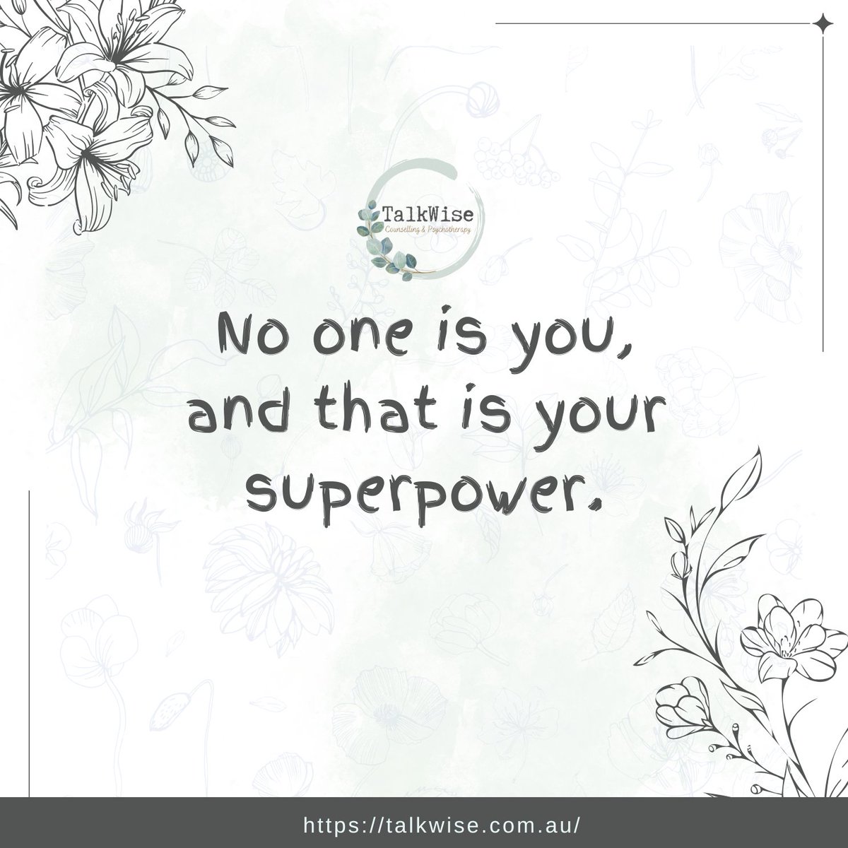 TalkwiseQLD's tweet photo. Your individuality is your greatest gift. Celebrate the qualities that make you uniquely you.

#embraceyouruniqueness #celebrateyourself #individuality #authenticity #beyourself #selfexpression #selfconfidence

🔥Website: https://t.co/pOk1SrEuWj https://t.co/hZCeA6Rm8n
