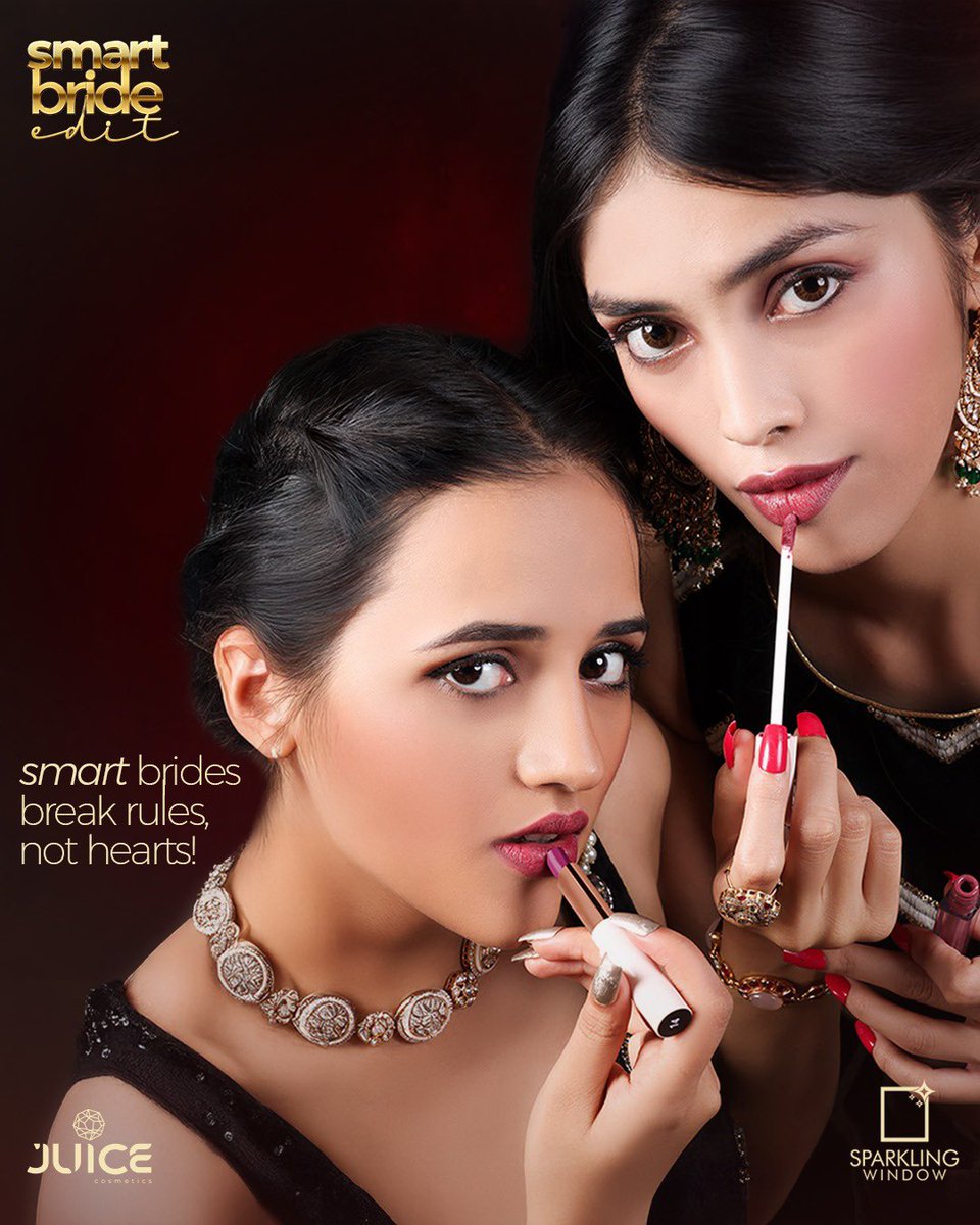 juicecosmetics's tweet photo. Smart brides don't just follow trends, they set them!
Breaking beauty rules and hearts with our SuperSafe glam this wedding season in collaboration with @sparklingwindowjewellery
Shop now at https://t.co/OrluG9QwYr https://t.co/RJTKQwmsTa