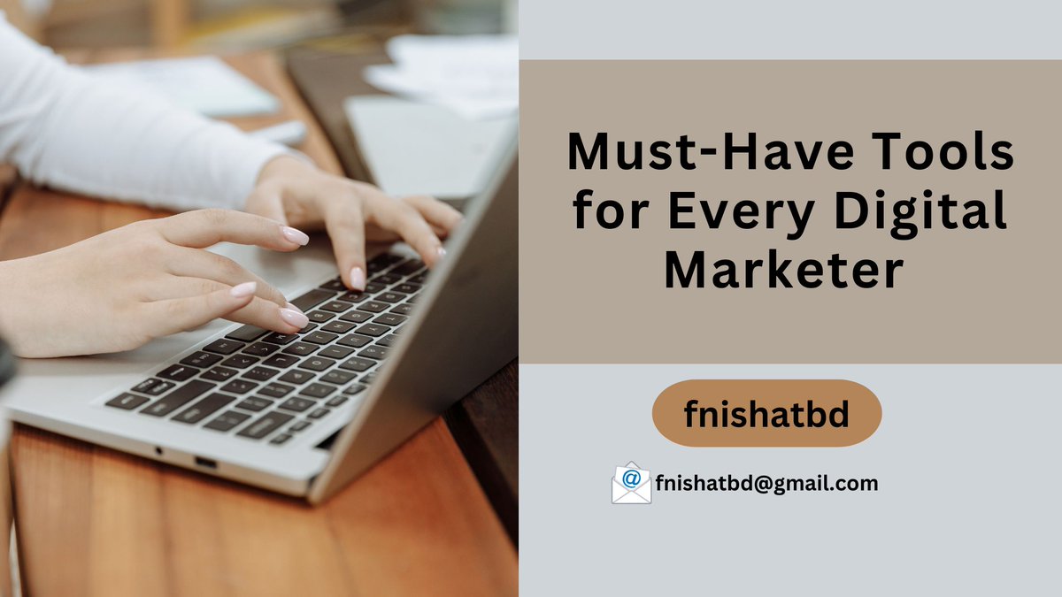 fnishatbd's tweet photo. ✅Have Tools for Every #DigitalMarketer: 

📊Google Analytics 
🎨Canva  
🔍SEMrush  
📅Hootsuite  
📧Mailchimp 

#digitalmarketing #marketingtools #fnishatbd #freelancer #digitalmarketer #freelancernishat
#NUFC #StrayKids #fordusa https://t.co/fkjxOo9VBN