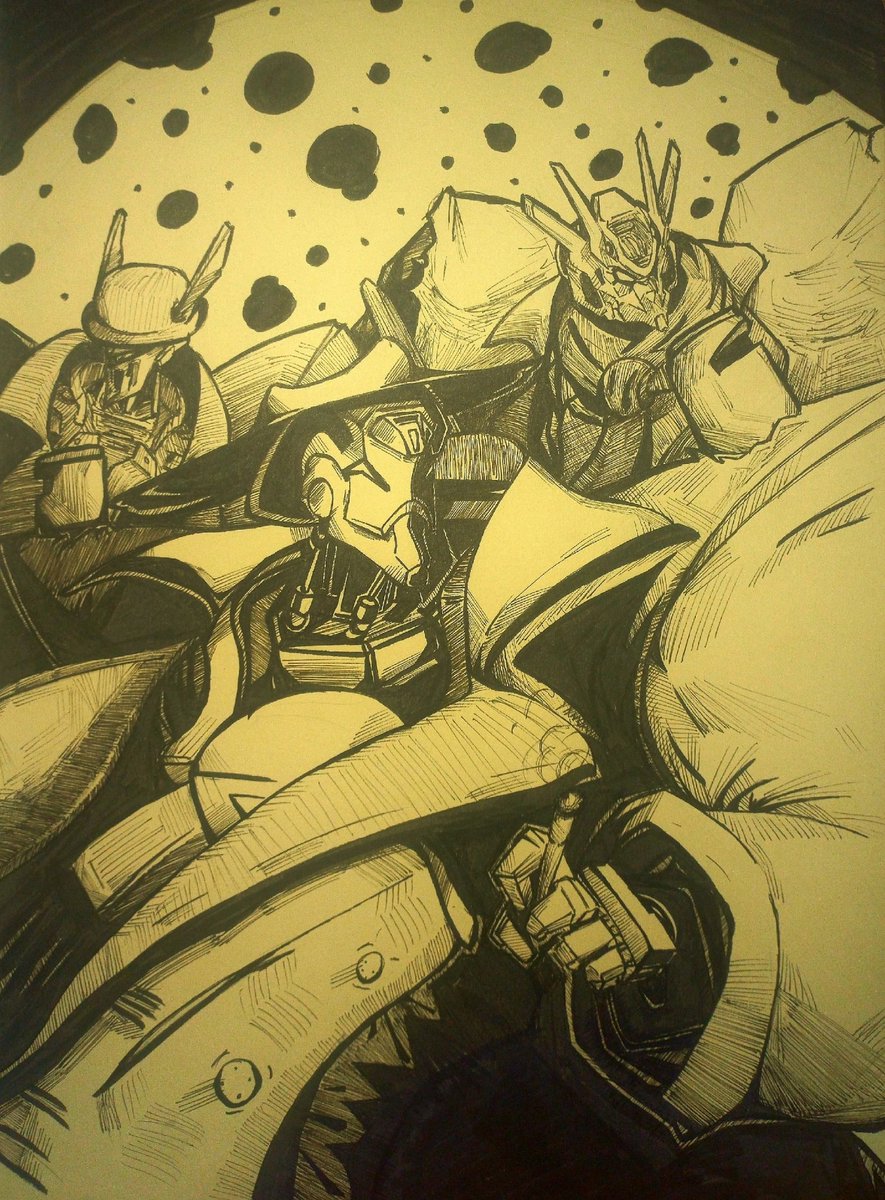 DragonadeC's tweet photo. #Drawing
#drawingart
#painting
#Art
#Gundam
#MSGundam
The trio of the first Gunples on my shelf formed a mafia structure https://t.co/DzyrjJyO0Z