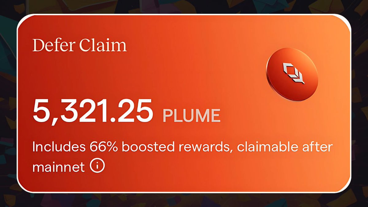 AcewizzDeFi's tweet photo. $PLUME AIRDROP CLAIM IS LIVE NOW

Visit:
🔗 https://t.co/uAkCpvLB27
Connect Wallet &amp; Claim $PLUME 

Listing On Major CEX 
#Bybit, #Bidget https://t.co/6oOhZldqYa