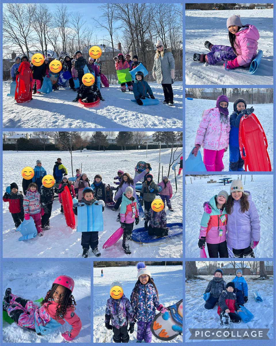 MsTighe's tweet photo. We had SNOW much fun sledding on Friday! Check out those big smiles 🛷❄️ @ThomasMoreOCSB @OttCatholicSB https://t.co/MoW2agj8WE