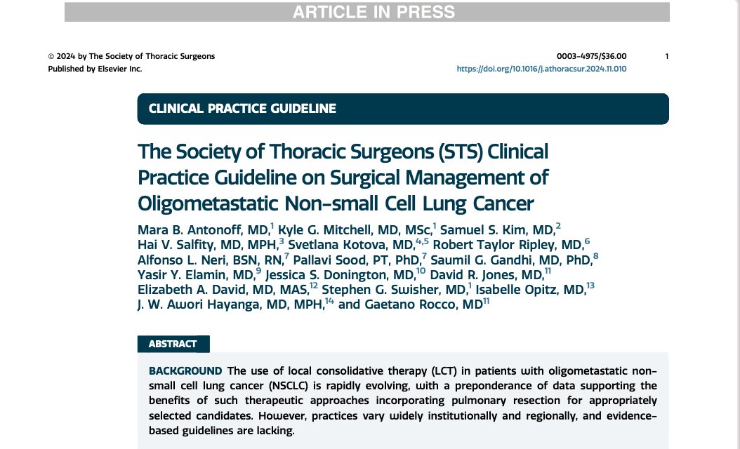KEY POINTS IN OLIGOMETASTASI SURGERY:

- Extrathoracic metastatic lesion (Brain and Adrenal Gland)
- Real possibility of R0 resection at all sites (curative)
- Treatment strategy (must be in conjunction with the multidisciplinary team)-There is not a single answer.