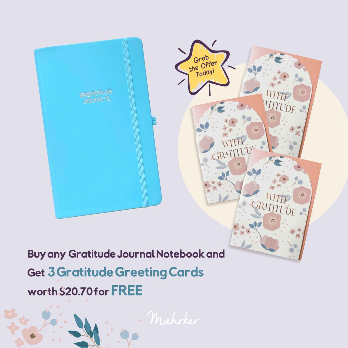 mahrker's tweet photo. 🌟 Start a Chain of Kindness Today! 🌟
Buy a Mahrker Gratitude Journal and receive 3 FREE Gratitude Greeting Cards (value: $20.70). 💌
✨ Click here to claim yours: https://t.co/2g0rxSSe7k
#GratitudeGoals #KindnessMatters #FreebieLove #Mahrker https://t.co/UmDsXz03PL
