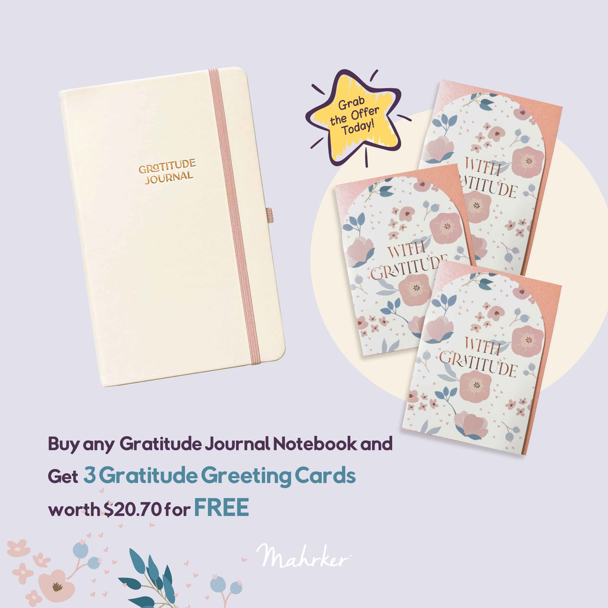 mahrker's tweet photo. 💖 Gratitude is Contagious 💖
With every Mahrker Gratitude Journal you buy, you’ll receive 3 FREE Gratitude Greeting Cards (worth $20.70)! 
🎁 Don’t wait—start your ripple of love today!
👉 https://t.co/2g0rxSSe7k
#GratitudeInAction #SpreadKindness #FreeCards #Mahrker https://t.co/SWn4FhWofW