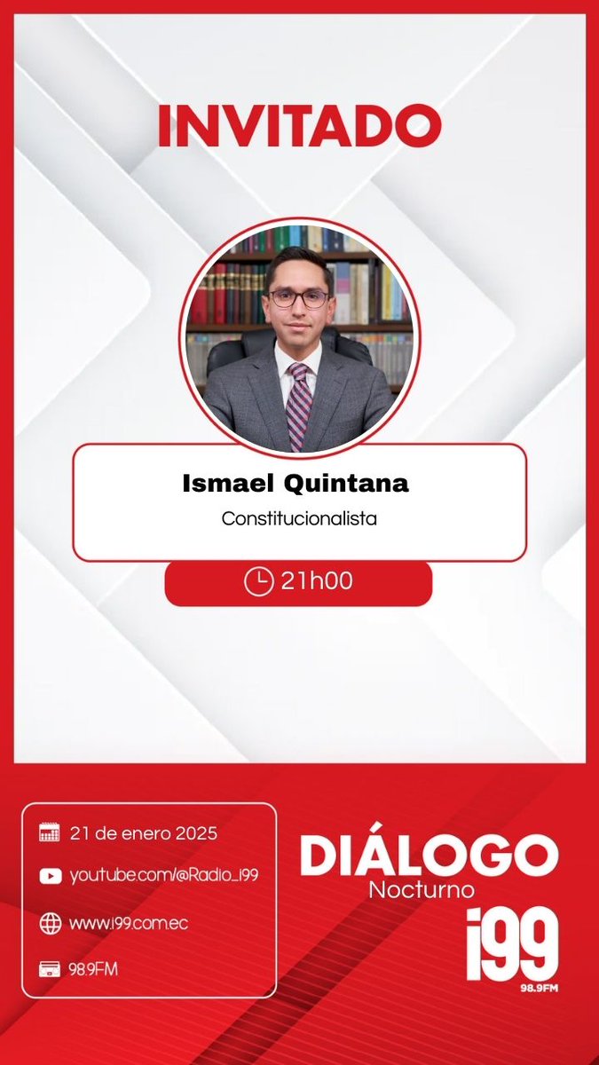 Radio_i99's tweet photo. Te presentamos al Invitado de Diálogo nocturno
21h00 Ismael Quintana
#I99 https://t.co/QlCOxLTJxY