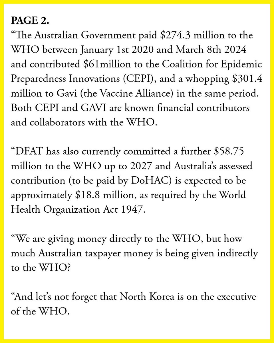 senatorbabet's tweet photo. Exit the World Health Organisation. https://t.co/SEjMkvG4c3
