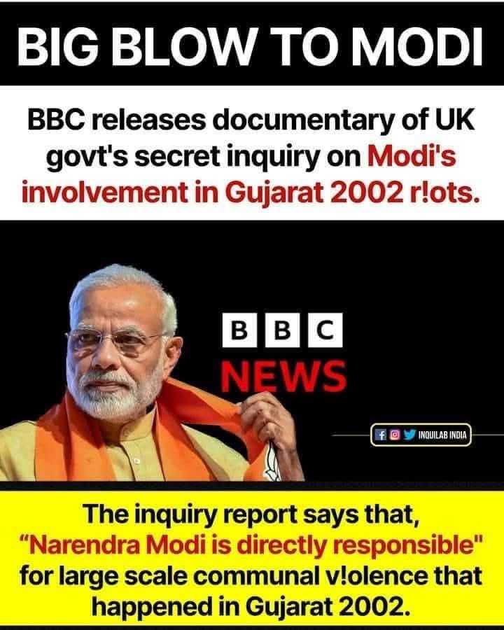 RavinderKapur2's tweet image. Narendra Modi&apos;s Supreme Court Clean Chits for  the Gujarat 2002 Riots are meant only for the Indian Godi Media and the Sangh Pariwar 

Not for the International Media and Public ! 

#Shameless