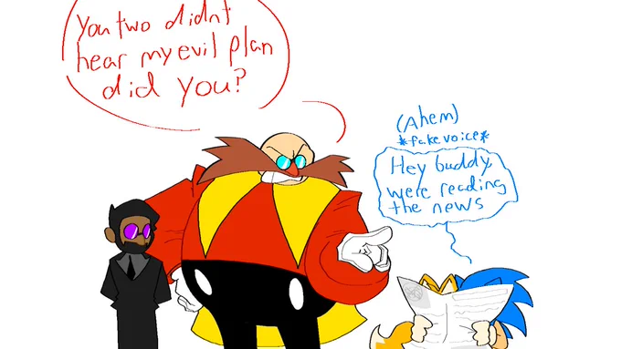 You ever think they did this without eggman noticing  #SonicMovie3 #stobotnik 