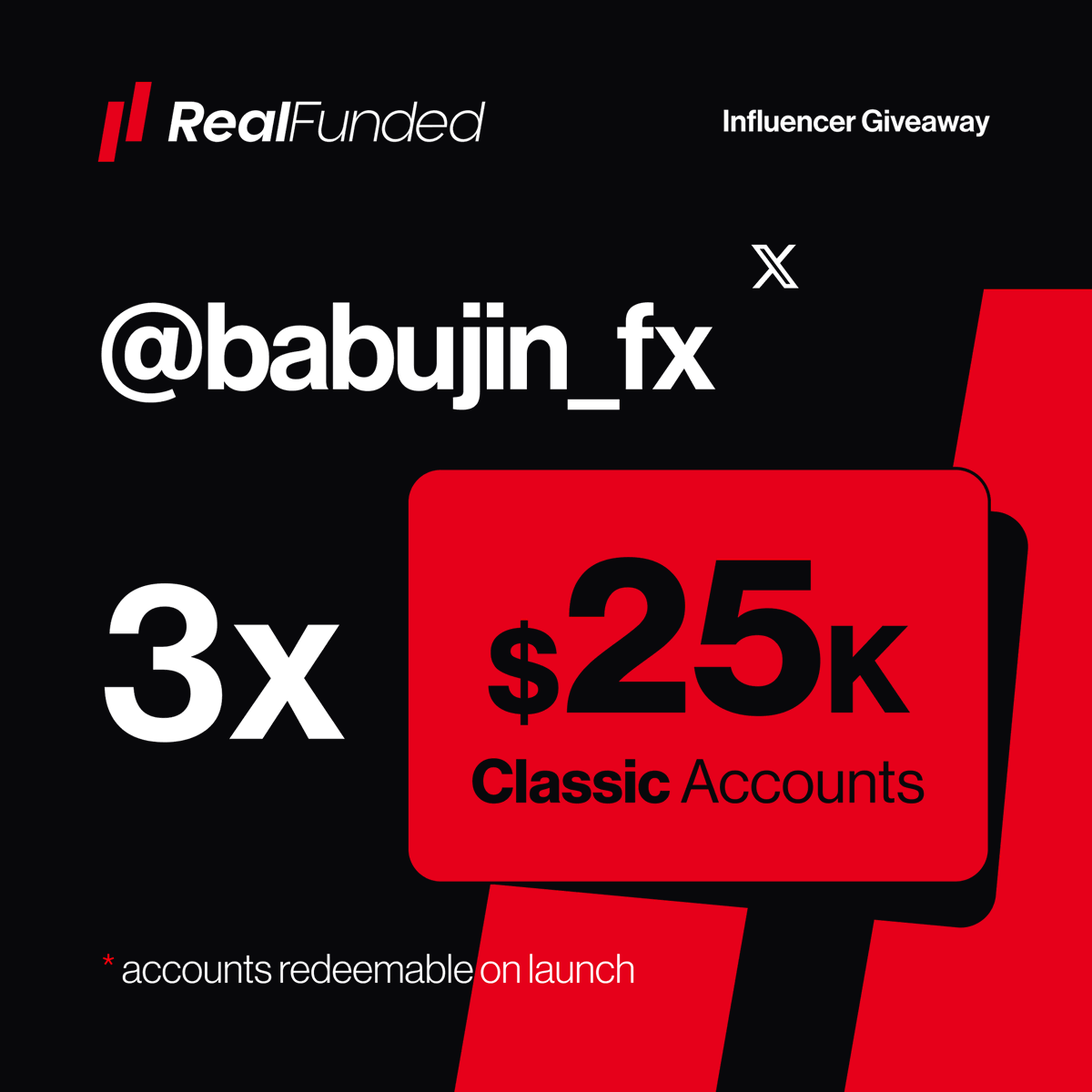 babujin_fx's tweet photo. GIVEAWAY📍

Rules:  

📍Follow @RealFundedProp @RealFundedHelp &amp; @babujin_fx

📍Like, share, tag 3 traders  

📍Join our waiting list: https://t.co/p20a6jksAX  

Winners in 1 week https://t.co/xx83SpDa1s