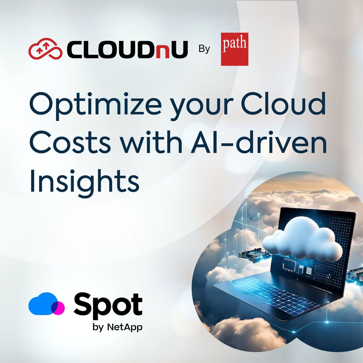 PathInfotechLtd's tweet image. Are rising #cloudcosts holding you back? #Path &amp;amp; #SpotbyNetApp brings you #SpotEco—a smart #solution to #optimize cloud efficiency, reduce waste, &amp;amp; cut costs. Scale #seamlessly &amp;amp; simplify your #operations. Start #saving today! Learn more: buff.ly/42orkPu
