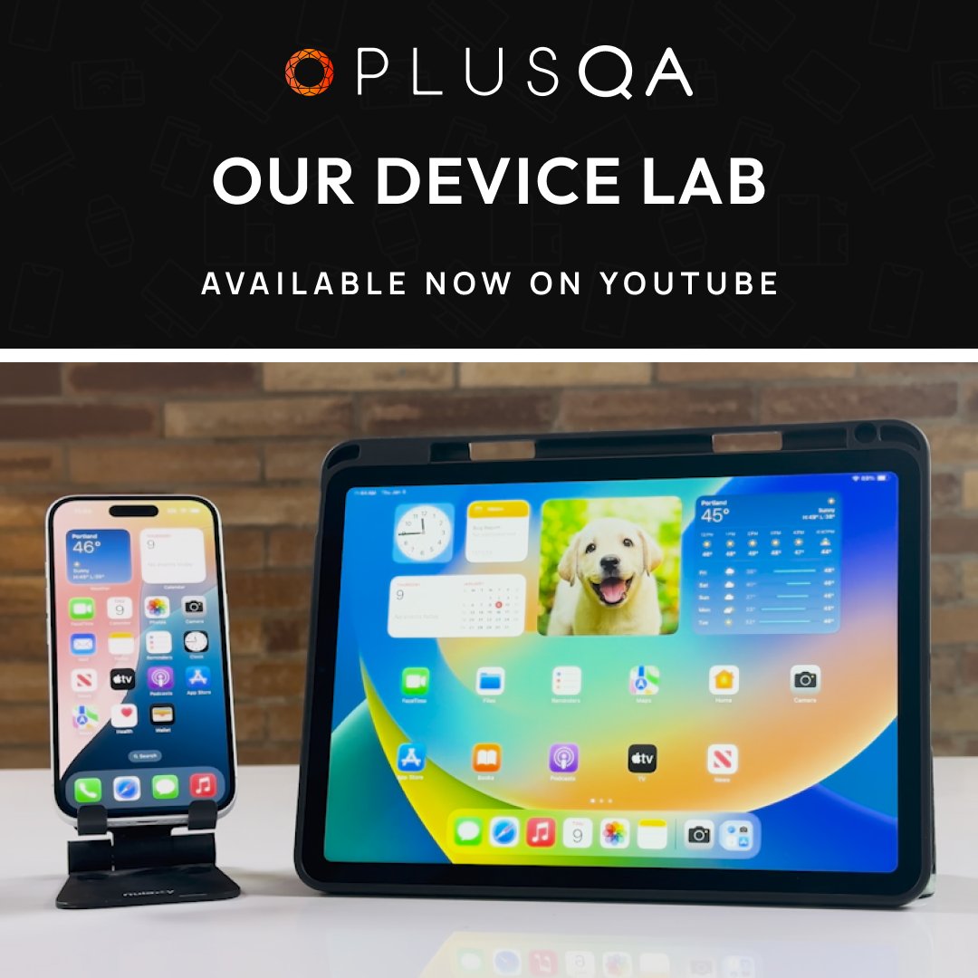 PlusQA's tweet image. Real device testing made easy! ✨📱Step inside the PLUS QA Device Lab and explore a library of 500+ test devices across all major platforms. Check out our latest YouTube video for an exclusive behind-the-scenes look! youtu.be/1GLm4RLHwTI #PLUSQA #QATesting #RealDeviceTesting