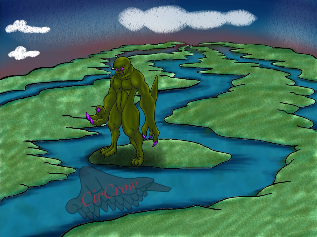 Circrow's tweet photo. Sharp elbows 
#monsterdraw #monster #digitalart #dibujodigital #art #arte #ArtistOnTwitter #OC #myart https://t.co/4h5F2pdkLx